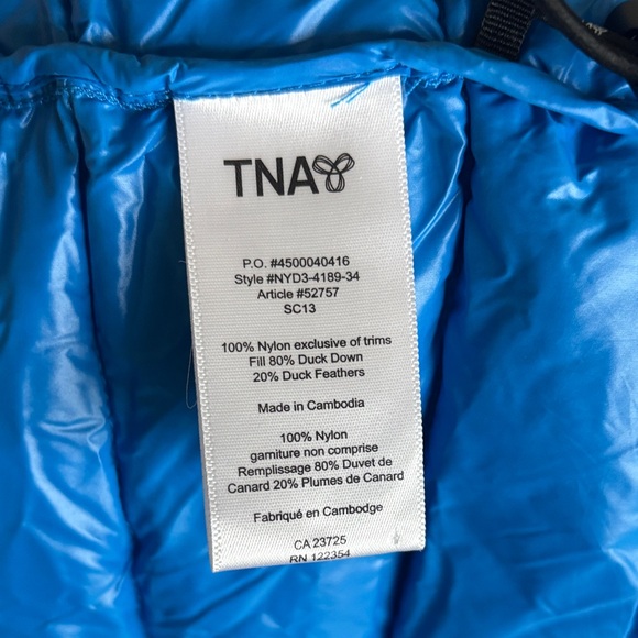 TNA Vibrant Blue Puffer Jacket - Picture 7 of 11